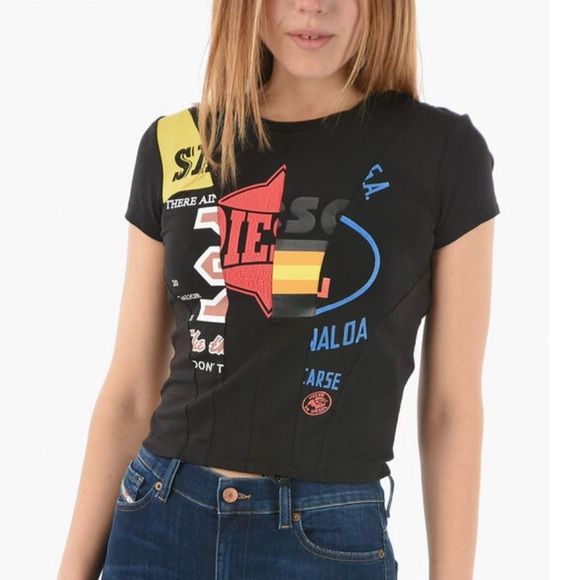 Diesel deconstructed print crew neck T-Shirt. Limited! EXCELLENT CONDITION - Picture 2 of 8